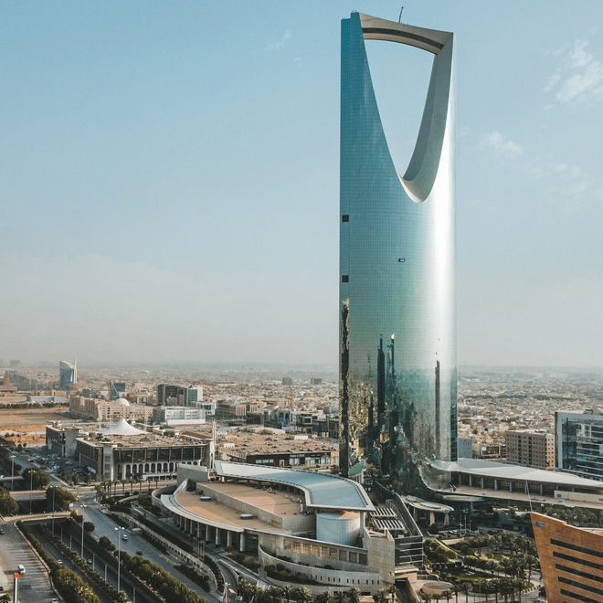 Kingdom Centre Skyscraper in Riyadh, Saudi Arabia